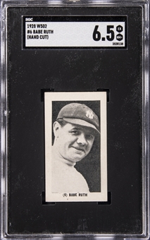 1928 W502 Hand-Cut #6 Babe Ruth – SGC EX-MT 6.5+